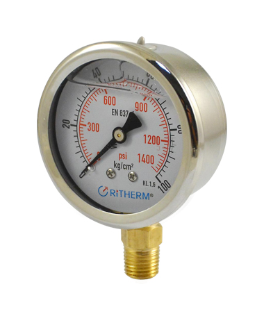 1200 LIQUID FILLED PRESSURE GAUGE - Görsel 2