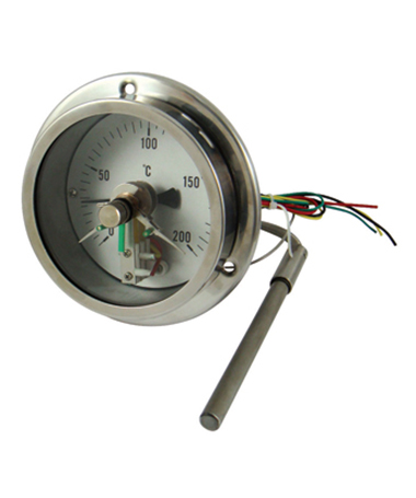 2408 CAPILLARY THERMOMETER WITH C SHAPE TUBE, WITH ELECTRIC CONTACT